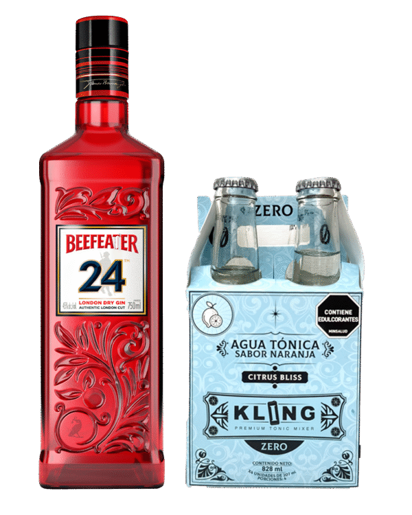 Kit Ginebra Beefeater 24 700ml +Tonic Water Kling Citrus Bliss 4 Und X 207ml