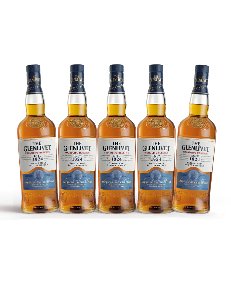 Combo Whisky The Glenlivet Founders 700ml x 5 Unidades