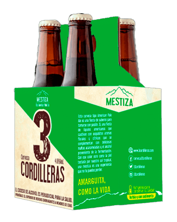Cervezas 3 Cordilleras Mestiza 4 Und 330ml