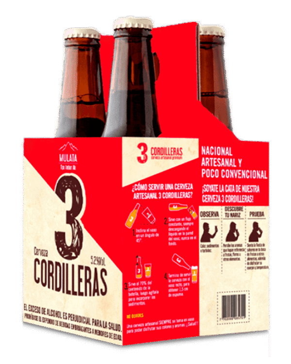 Cervezas 3 Cordilleras Mulata 4 Und 330ml