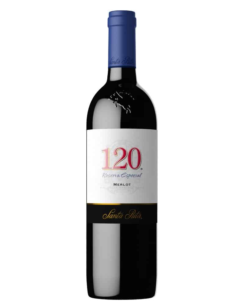 Vino tinto chileno Santa Rita 120 Rva Esp Merlot 750ml