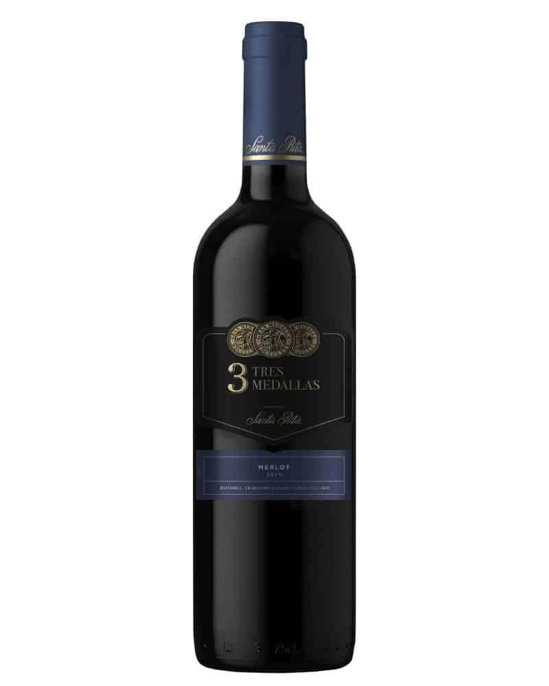 Vino tinto chileno Santa Rita Tres Medallas Merlot 750ml