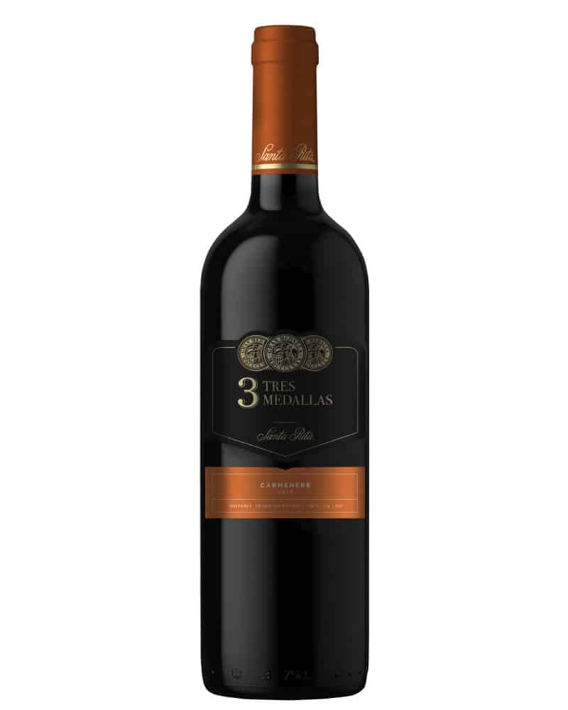 Vino tinto chileno Santa Rita Tres Medallas Carmenere 750ml