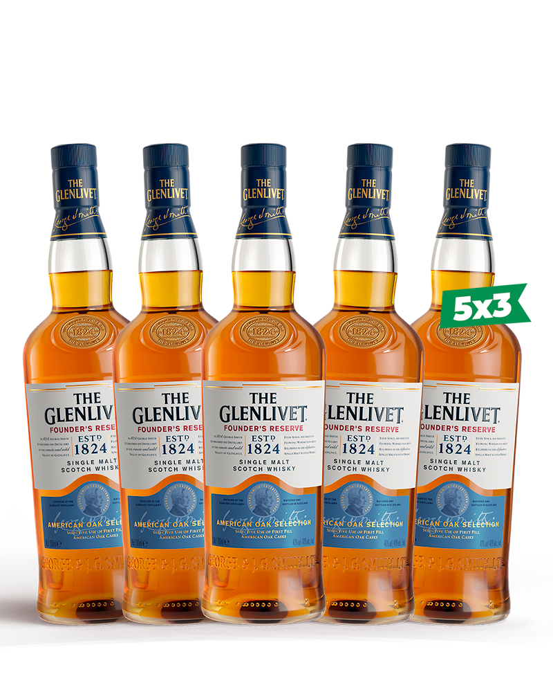 Combo Whisky The Glenlivet Founders 700ml Pague 3 Lleve 5