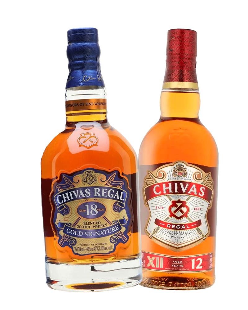 Combo Whisky Chivas Regal 18 Años 700ml + Whisky Chivas Regal 12 años 700ml