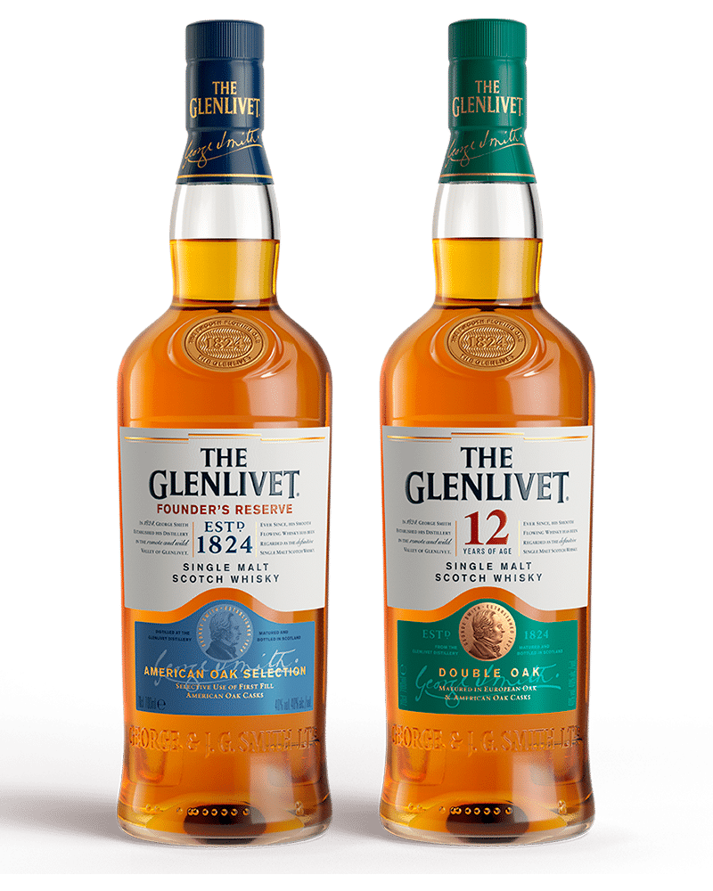 Combo Whisky The Glenlivet Founders 700ml + Whisky The Glenlivet 12 Años 700ml
