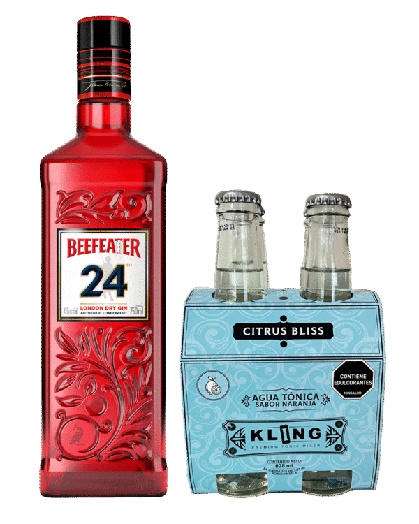 Kit Ginebra Beefeater 24 700ml +Tonic Water Kling Citrus Bliss 4 Und X 207ml