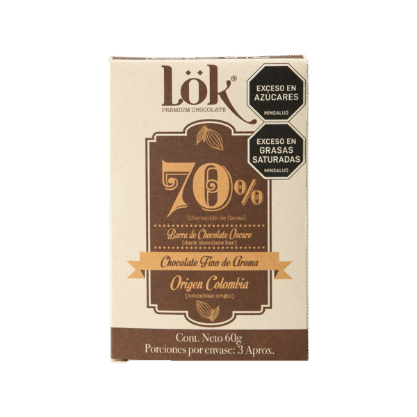 Barra de Chocolate Lök 70% 60gr