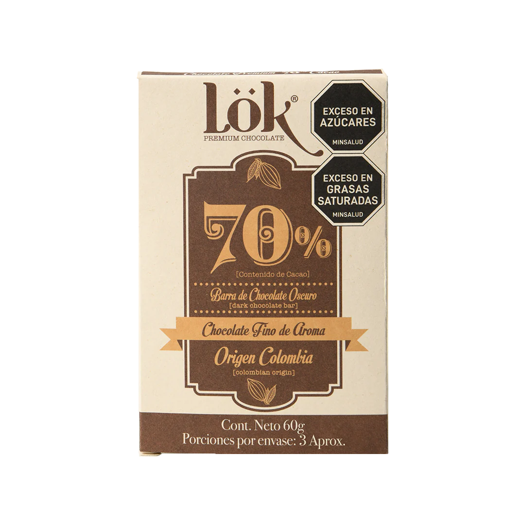 Barra de Chocolate Lök 70% 60gr