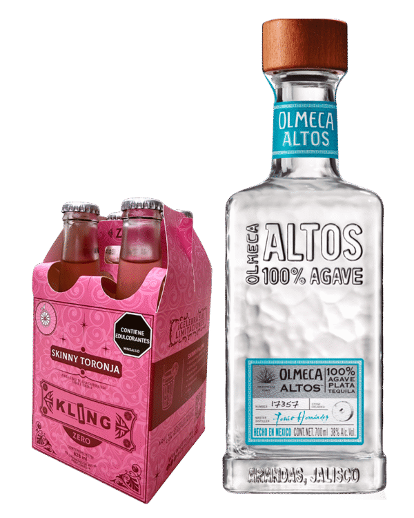 Combo Tequila Altos Plata 700ml y Kling Skinny Toronja Soda 4 Und X 207ml