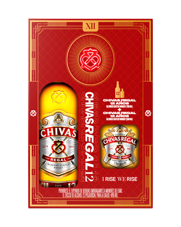Whisky Vap Chivas Regal 12 Años 700ml + Chivas Regal 12 Años 200ml