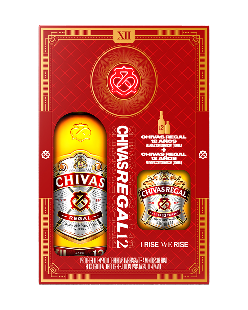 Whisky Vap Chivas Regal 12 Años 700ml + Chivas Regal 12 Años 200ml