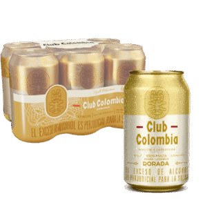 Cervezas Club Colombia Dorada Lata 6 Und x 330ml