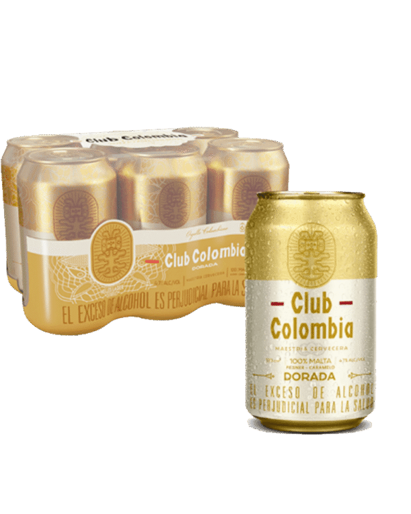 Cervezas Club Colombia Dorada Lata 6 Und x 330ml