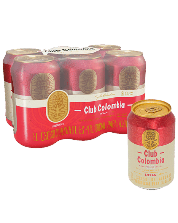 Cervezas Club Colombia Roja Lata 6 Und x 330ml