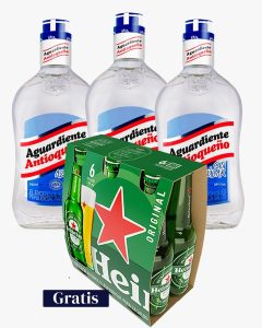 Antioqueño azul con Heineken gratis