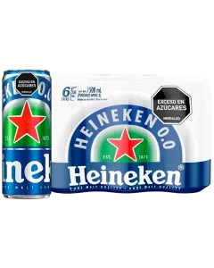 Cerveza Heineken Cero Lata 6 Unid x 250ml